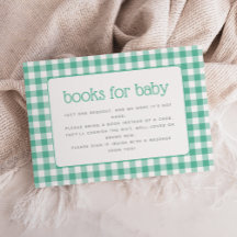 Mintgroene Gingham Verzoek om Babyspeelgoed Boek
