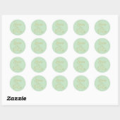 Mintgroene & gouden script SAVE THE DATE Ronde Sticker (Vel)