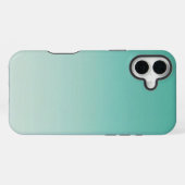 mintgroene gradiënt iPhone hoesje (Achterkant horizontaal)