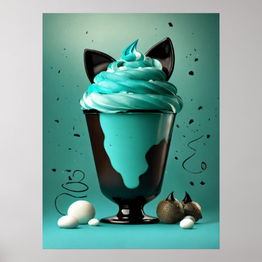 Mintgroene IJscrème Delight Muur Kunstprint – Aest Poster (Voorkant)