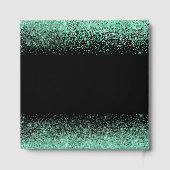 Mintgroene jurk nep glitters Quinceanera Gastenboek (Achterkant)