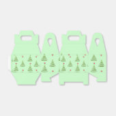 mintgroene kerstboom bedankdoosjes (Uitgevouwen)