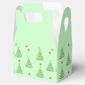 mintgroene kerstboom bedankdoosjes (Geopend)
