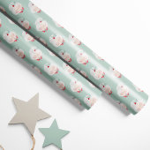 Mintgroene kerstverpakkings papier mevrouw Claus