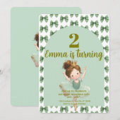 Mintgroene Kleine Prinses Bal Kaart (Voorkant / Achterkant)