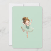 Mintgroene Kleine Prinses Bal Kaart (Achterkant)