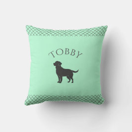 Mintgroene Labrador Retriever aangepaste match Kussen