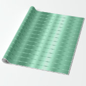 Mintgroene linten strik bruidsdouche cadeaupapier (Uitgerold)