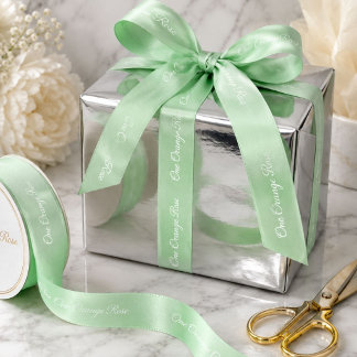 Mintgroene Marketing Branding Gebrandmerkt Bedrijf Satijnen Lint