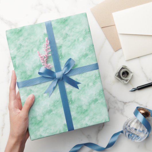 Mintgroene marmer cadeaupapier (Geschenken)