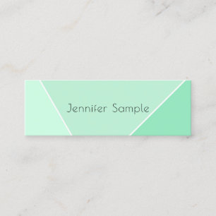 Mintgroene moderne eenvoudige ontwerp elegante sja mini visitekaartje
