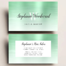 Mintgroene Ombre Geborsteld Metalen Monogram Haar 