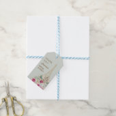 Mintgroene Parijse Eiffeltoren Bruidsuitnodiging Cadeaulabel (Met Touw)