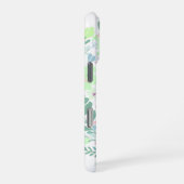 Mintgroene Poodle | Aangepaste Bloemenhond Moeder iPhone Hoesje (Rechterkant)