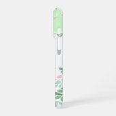 Mintgroene Poodle | Aangepaste Bloemenhond Moeder iPhone Hoesje (Linkerkant)