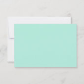 Mintgroene & Roze Kersenbloesem Moderne RSVP Kaartje (Achterkant)