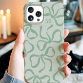 Mintgroene Strik Monogram Case-Mate iPhone Case
