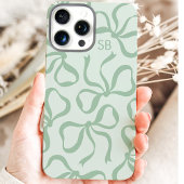 Mintgroene Strik Monogram Case-Mate iPhone Case