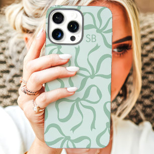Mintgroene Strik Monogram iPhone 16 Pro Max Hoesje
