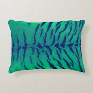 Mintgroene tijgerhuidprint accent kussen