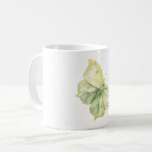 Mintgroene Vlinder Geloof Koffiemok (Voorkant links)