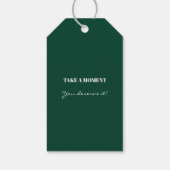 Mintgroene Welzijn & Zelfzorg Cadeaulabel (Achterkant)