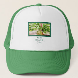 Mintgroene Welzijn & Zelfzorg Trucker Pet