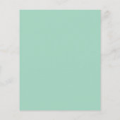 Mintgroene witte script budget bruiloft uitnodigin (Achterkant)
