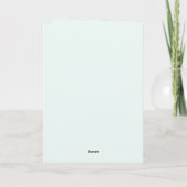 Mintgroene witte vlinders verjaardag kaart (Achterkant)