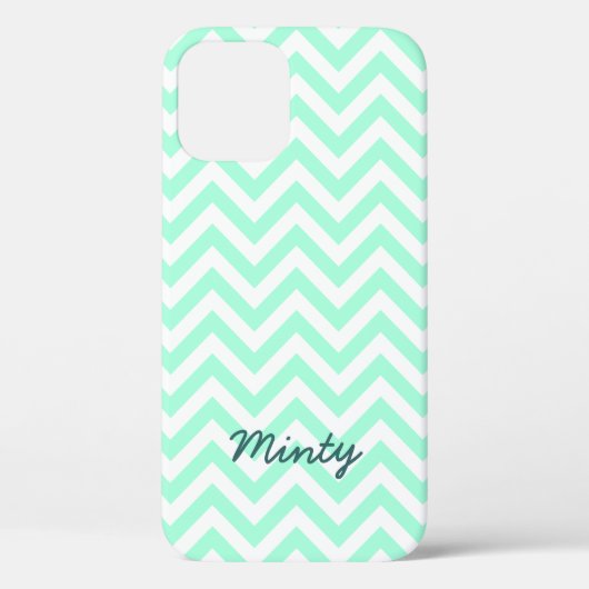 Mintig groen chevron patroon iPhone 5C case (Achterkant)