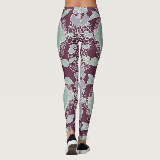 Mintogreen AI-kunst Leggings (Achterkant)