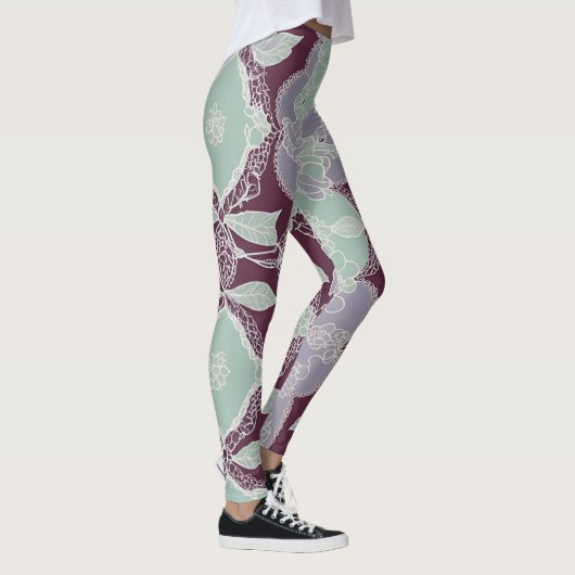Mintogreen AI-kunst Leggings (Rechts)