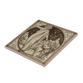 Minton "Christus verschijnt tegen Mary Magdalene"  Tegeltje (Zijkant)