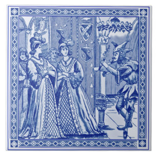 Minton Cinderella Series Reproduction Tile c.1880 Tegeltje