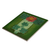 Minton Hollins Art Nouveau Deco Floral Tile Repro Tegeltje (Zijkant)