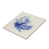 Minton Putti Cherub Sheep Flow Blue c.1875 Repro Tegeltje (Zijkant)