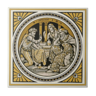 Minton Shakespeare Othello Tile van John Moyr Smit Tegeltje