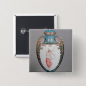 Minton vase, 1862 vierkante button 5,1 cm (Voorkant /achterkant)