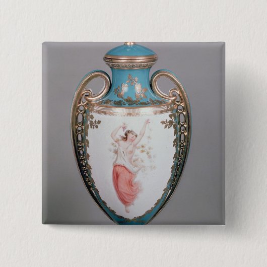 Minton vase, 1862 vierkante button 5,1 cm (Voorkant)