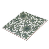 Minton Wm Morris Style Repro 1890s Tile on White Tegeltje (Zijkant)