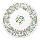 Mintons Brits Royal Blue Victoriaans Bloemen Keramische Knop (Voorkant)