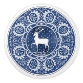 Mintons Deer Antler British Royal Blue Victorian Keramische Knop (Voorkant)