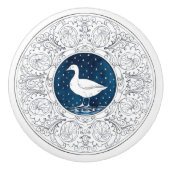 Mintons Goose British Royal Blue Victorian Keramische Knop (Voorkant)