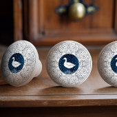 Mintons Goose British Royal Blue Victorian Keramische Knop