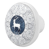 Mintons Herten Brits Royal Blue Victoriaans Antler Keramische Knop (Rechts)