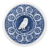 Mintons Owl British Royal Blue Victorian Keramische Knop (Voorkant)