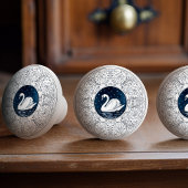 Mintons Swan British Royal Blue Victorian Keramische Knop