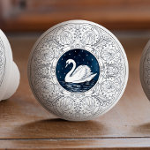 Mintons Swan British Royal Blue Victorian Keramische Knop