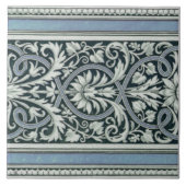 Mintons UK Klassiek Grieks Bloemen Patroon Blauw Tegeltje (Voorkant)