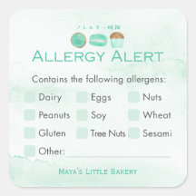 Mintsnoepjes Bakkerij Allergie Waarschuwing